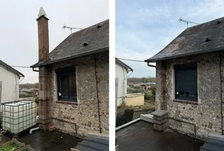 Démolition d&rsquo;un conduit de cheminée à Saint-Aubin-lès-Elbeuf – Rénov Entretien