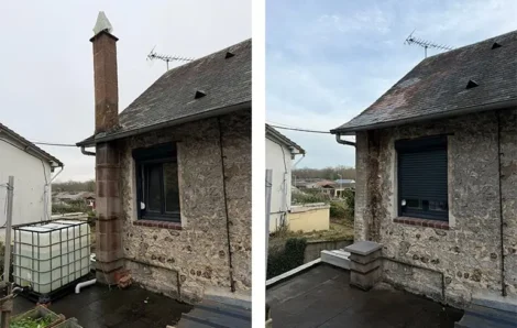 Démolition d&rsquo;un conduit de cheminée à Saint-Aubin-lès-Elbeuf – Rénov Entretien